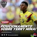 ATLÉTICO-MG SE POSICIONA SOBRE O COLOMBIANO YERRY MINA DO CAGLIARI